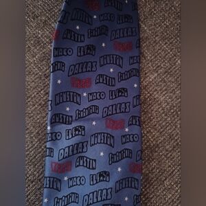 Texas Cities print tie